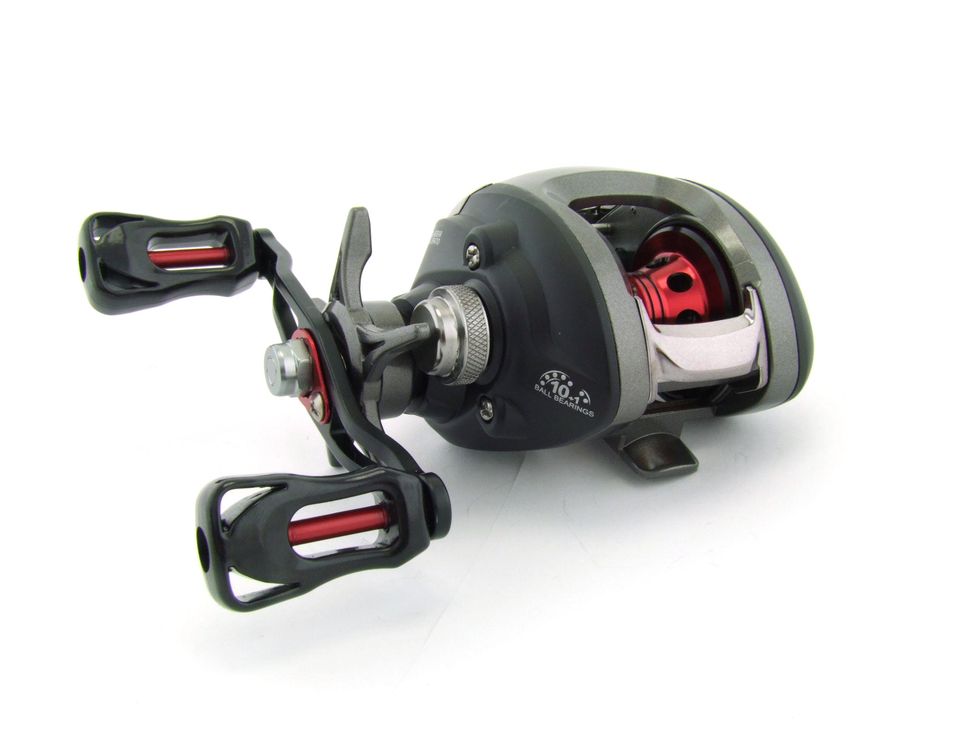 SARATOGA Low Profile Baitcaster 10BB Fishing Reel MAG Brake Left Handed ...