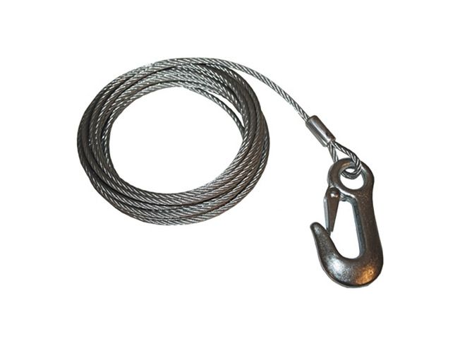 Jarrett Winch Cable 5mm x 7.5m with Snap Hook Trailer Marine Stainless Steel